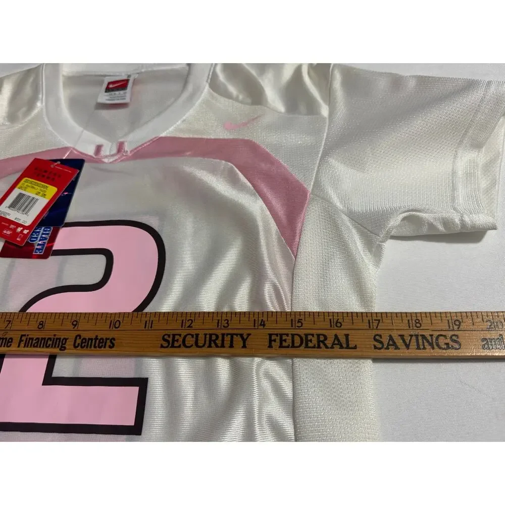 Nike Miami Hurricanes Women's #2 White and Pink Jersey - Size Small